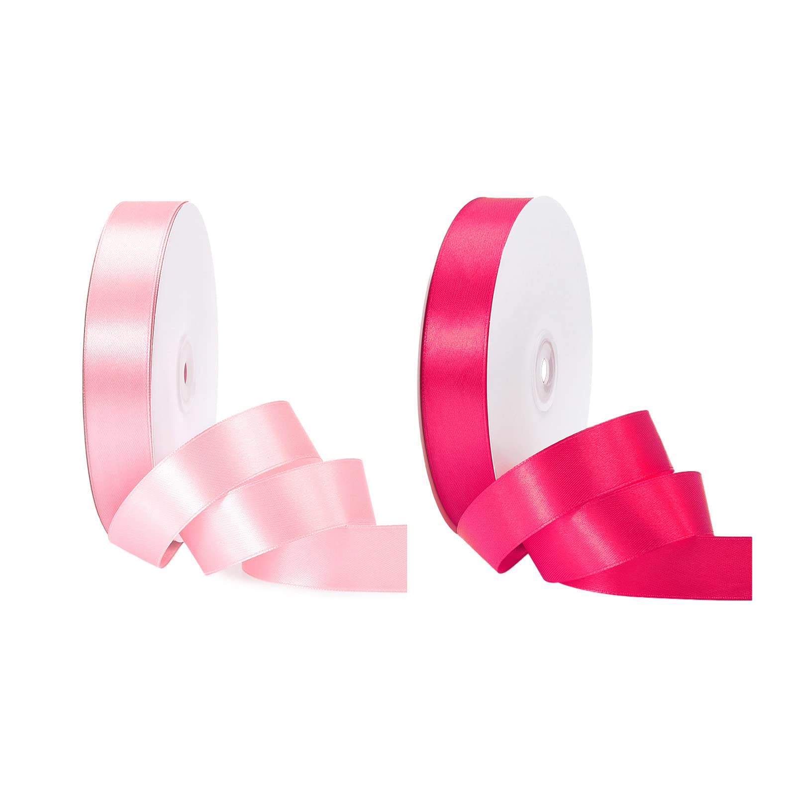 Amazon.co.jp: サテンリボン 2巻入 幅2.5cm 約91m/巻 いい光沢 DIY用